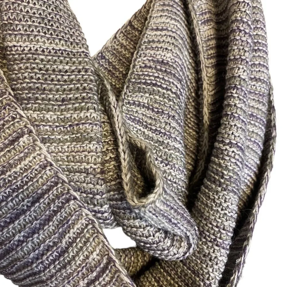 New Modena‎ Knit Infinity Scarf, Lilac color blend, 100% acrylic